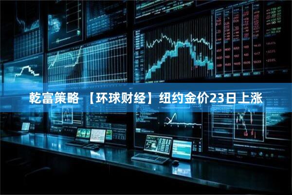 乾富策略 【环球财经】纽约金价23日上涨