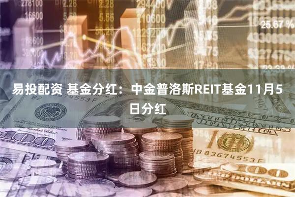 易投配资 基金分红：中金普洛斯REIT基金11月5日分红